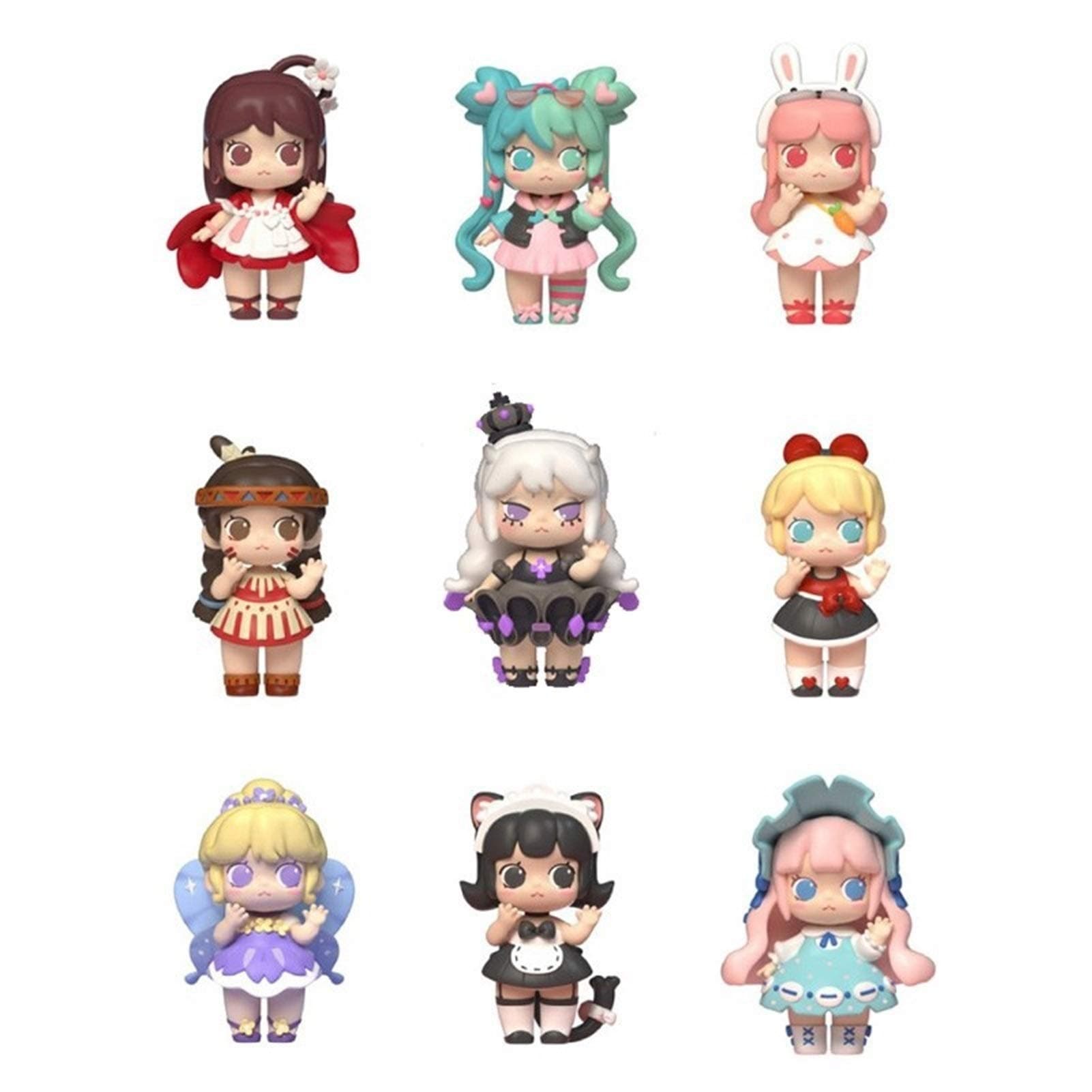 XQ Blind Box Cosmic Girls Group Girl Heart Meng Doll Flower Xiaolou Trend Hand Office Aberdeen Mini World 9 Piece Set