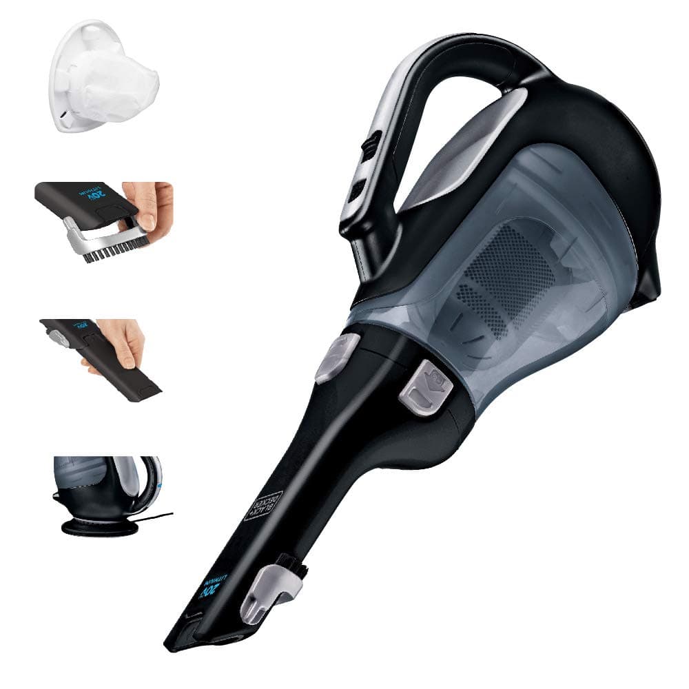 BLACK+DECKER BDH2000L dustbuster® AdvancedClean™ 20V MAX* Cordless Handheld Vacuum, Large 600 ml Dustbin