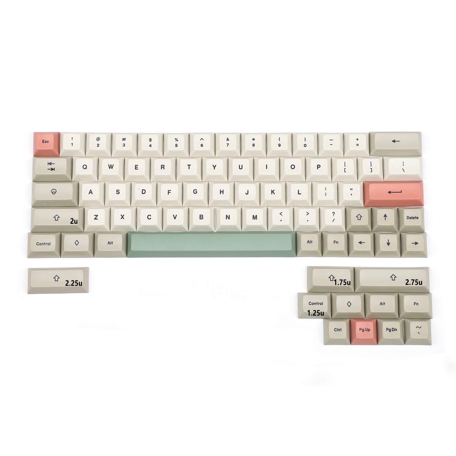 YMDK DSA Profile 9009 Dye Sub 61 64 68 ANSI Keycap Thick PBT Keycap Set for MX Mechanical Keyboard GH60 XD64 GK64 68 (Only Keycap)