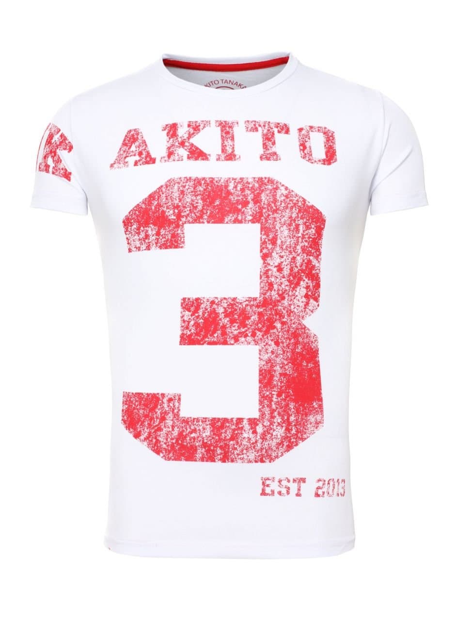 Akito Tanaka T-Shirt Men number Three Crew Neck short-sleeved Orange