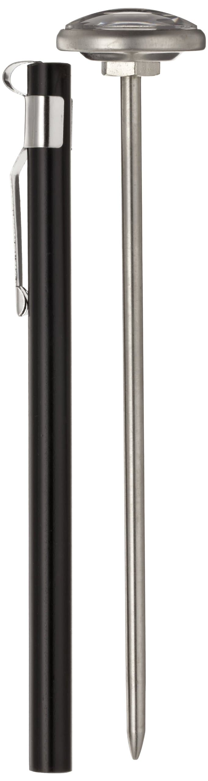 ST02 Stainless Steel Pocket Dial Thermometer, 5" Stem, 1" Dial, 0 to 220 Degrees F