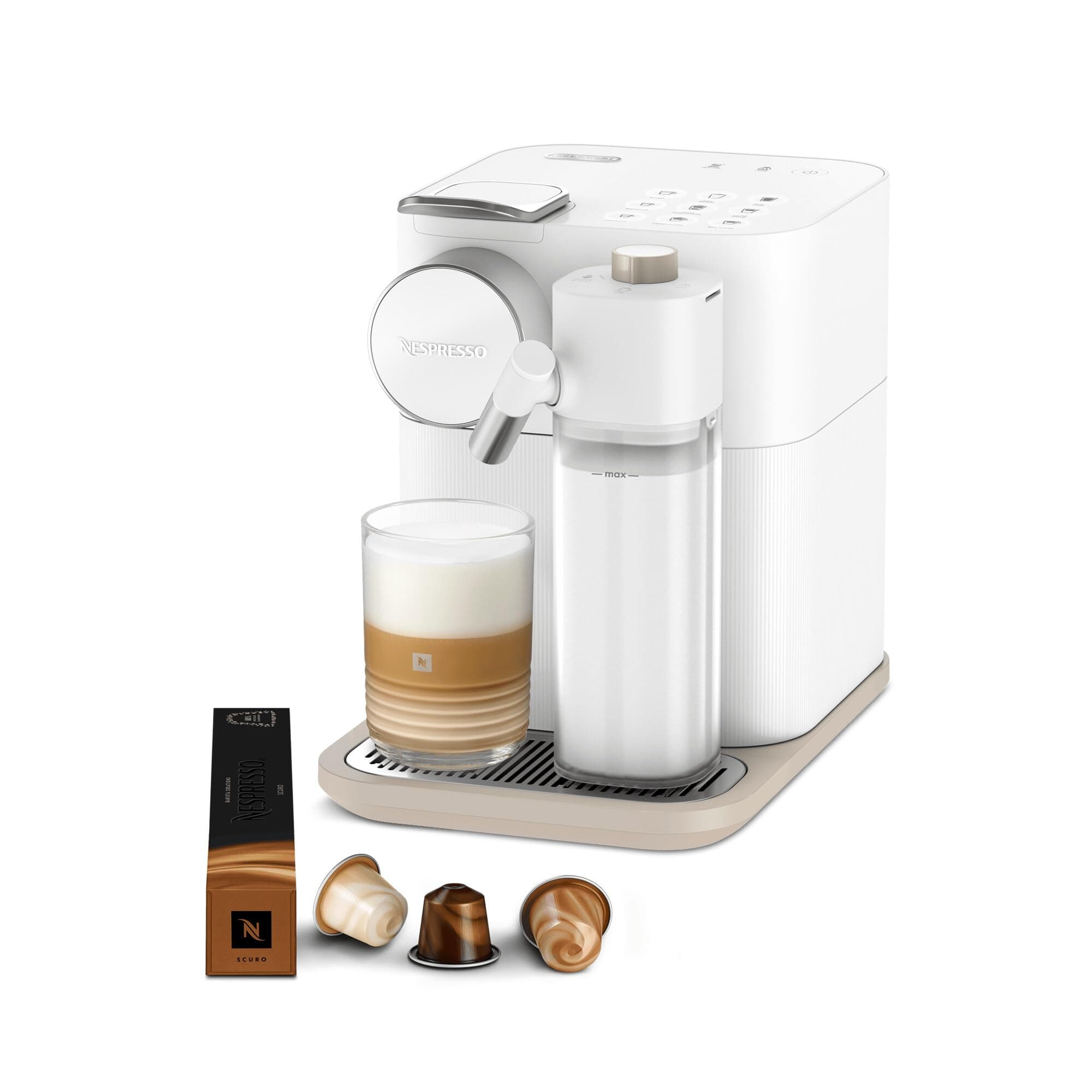 De'Longhi Nespresso Gran Lattissima EN650.W , Single Serve Capsule Coffee Machine, Automatic frothed milk, Cappuccino and Latte, 1.3 liters, White