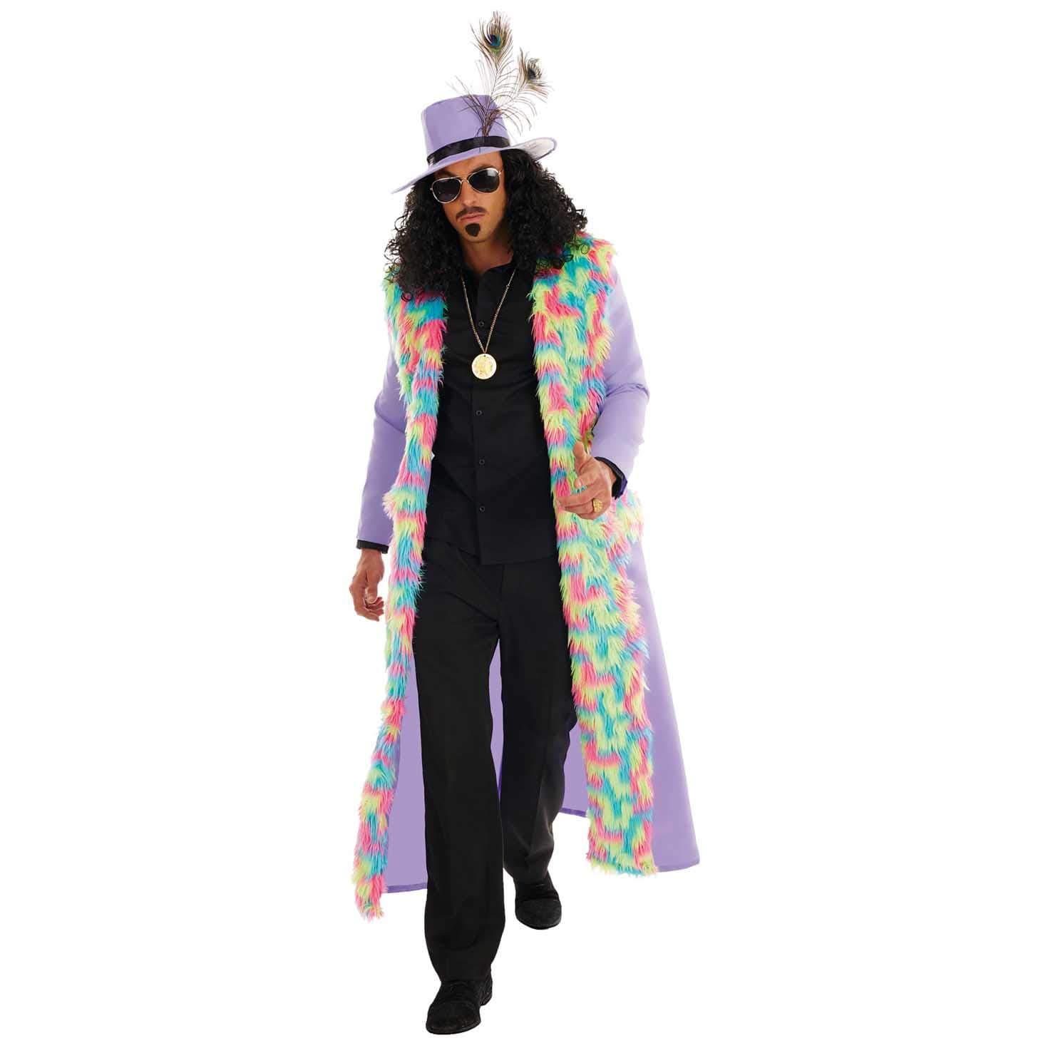 Mens Pimp Costume Adults 1970s Disco Stag Night Fancy Dress Outfit