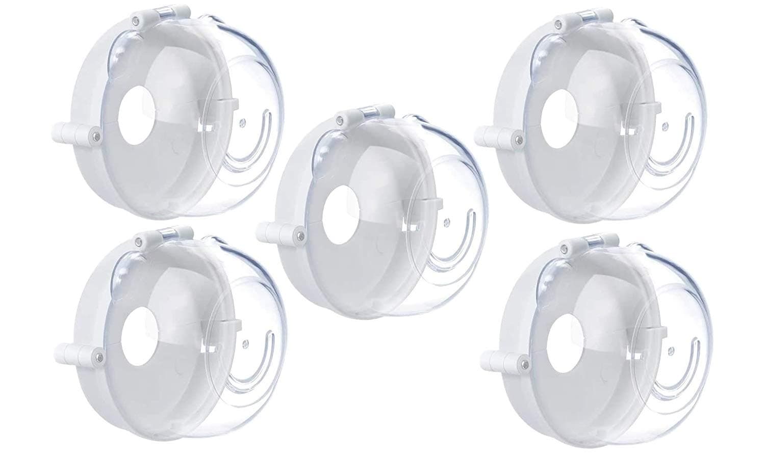 Gas Stove Knob Covers for Child Safety, Baby Proof Stove Oven Locks, Universal Kids Proof Stove Guard, Clear, Small Size - Pack of 5