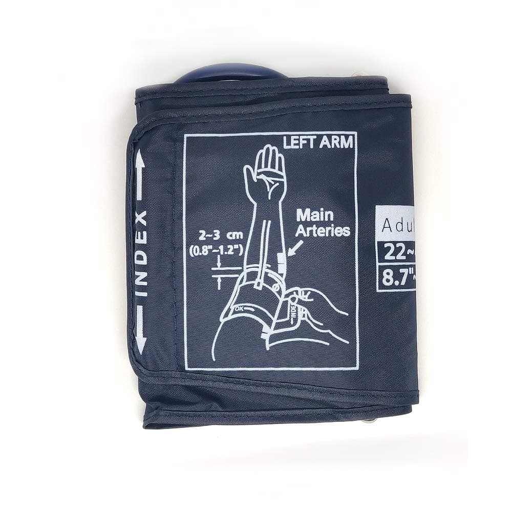 - Single Tube Extra Long XXL Size Blood Pressure Monitor Machine Arm Cuff (22-42 cm) - Compatible with All Brands (Dark Blue)