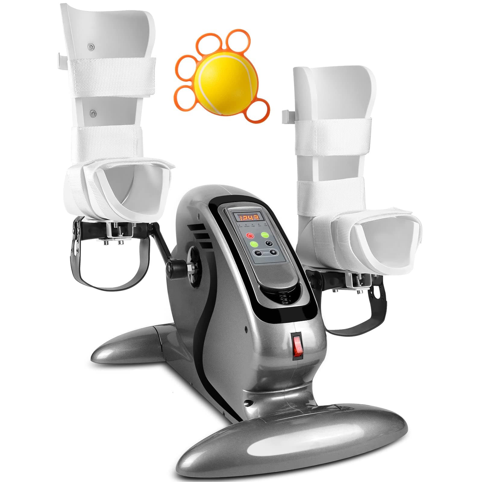 Motorized Pedal Exerciser, Electric Pedal Exerciser for Arm and Leg Low Impact Exercise Rehabilitation, No Resistance, Suitable for Seated Leg Exercise and Arm Exercise for Elderly People