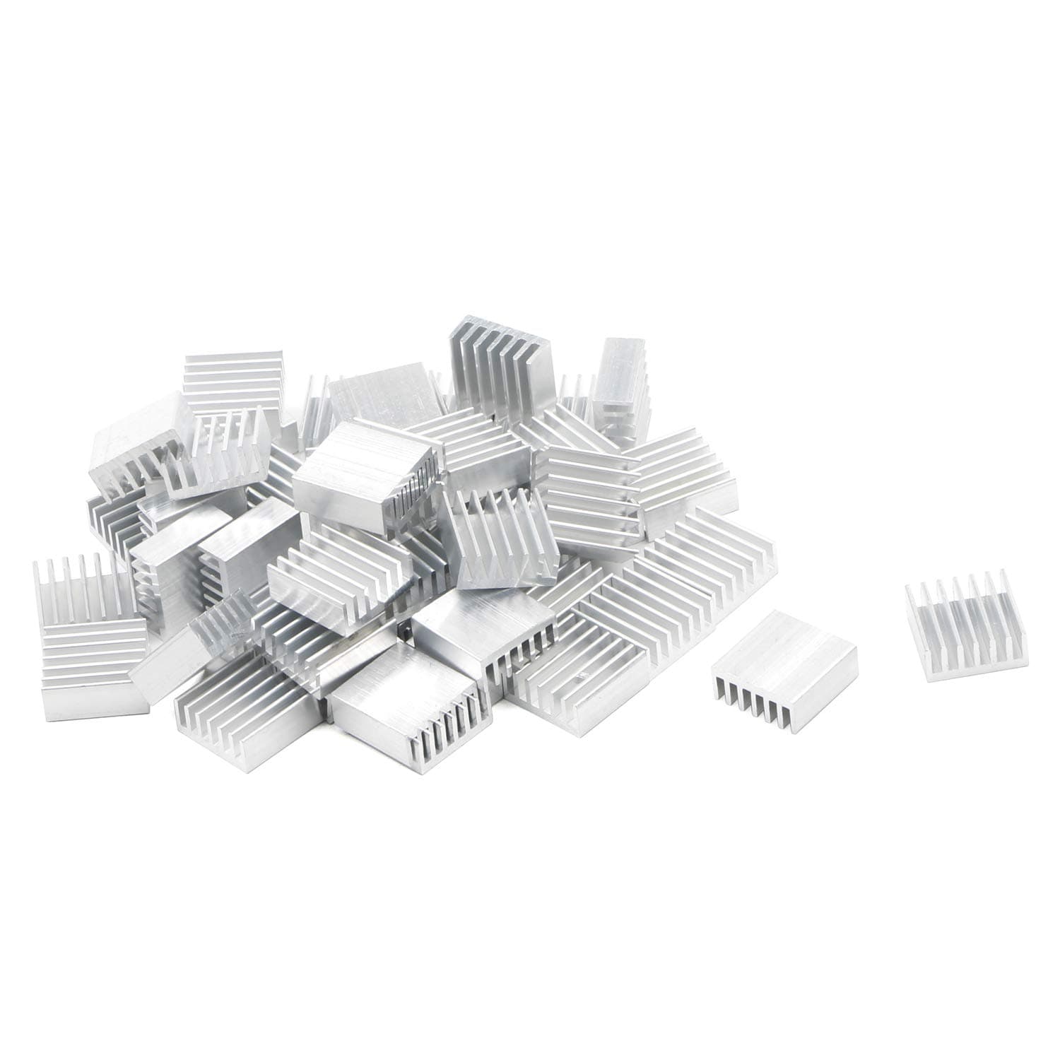 Senmod 100pcs Mini Cooler Heatsink, 14x14x6mm Aluminum Heat Sink for Cooling VRM Stepper Driver MOSFET VRAM Regulators