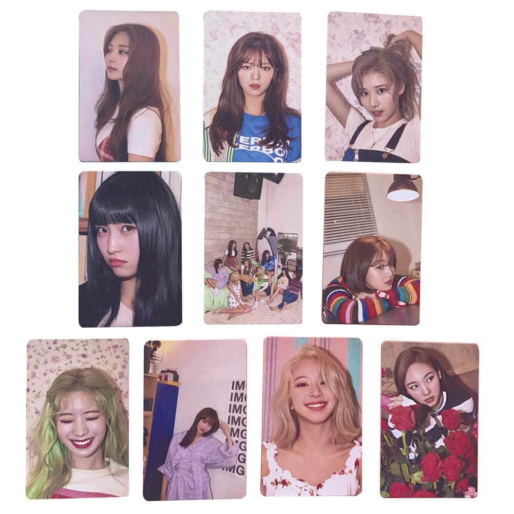 SosoJustgo2 10Pcs Fashion Kpop TWICE Summer Nights Mini Album Picture Official Original selected photocard Lomo Cards Set Novelty Souvenir Accessories Fans Gift Kit