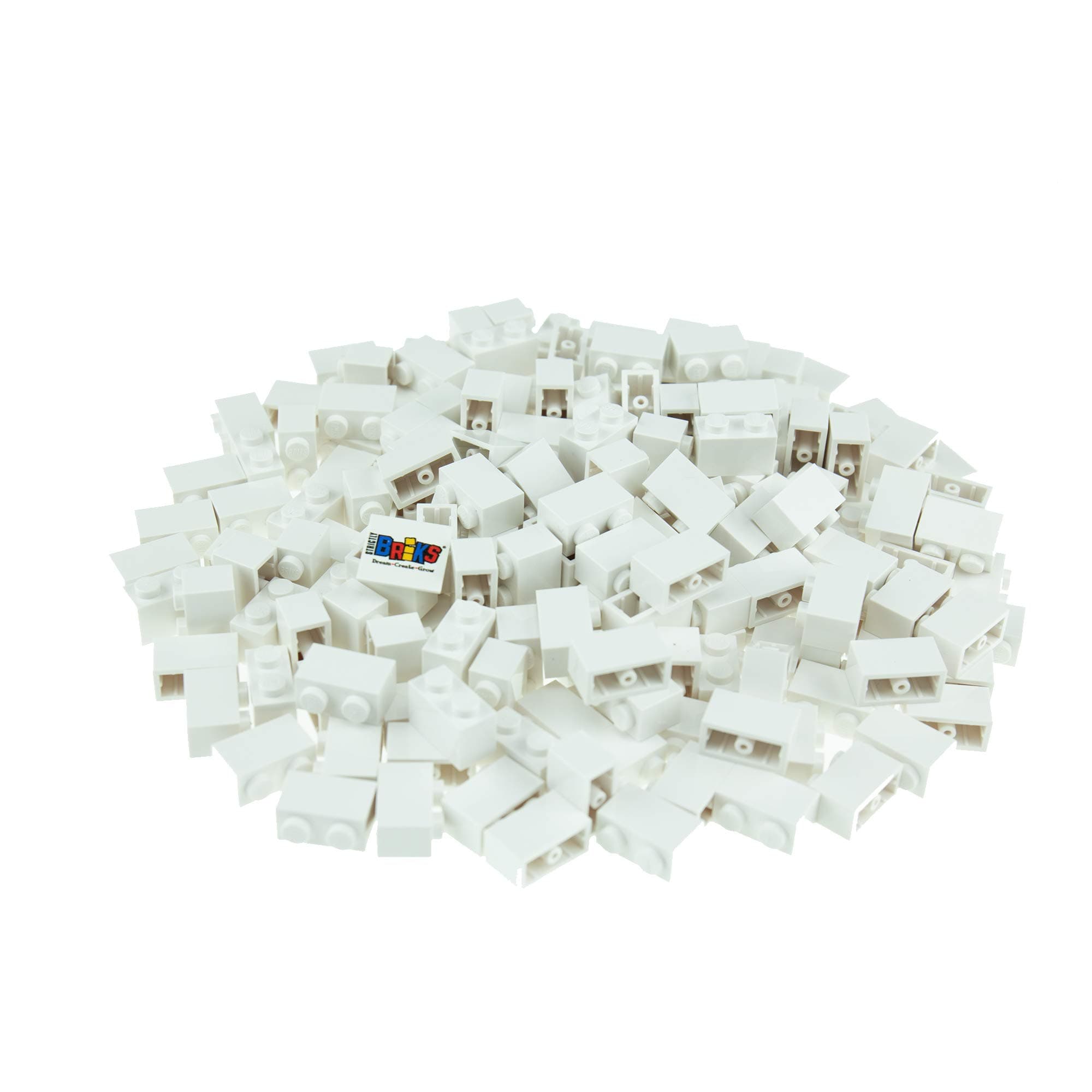 Strictly Briks Compatible with Lego Classic Bricks Starter Kit, White, 192 Pieces, 1x2 Inches, Building Creative Play Gift Set for Ages 3 and Up, 100% Compatible with All Major Brick Brands