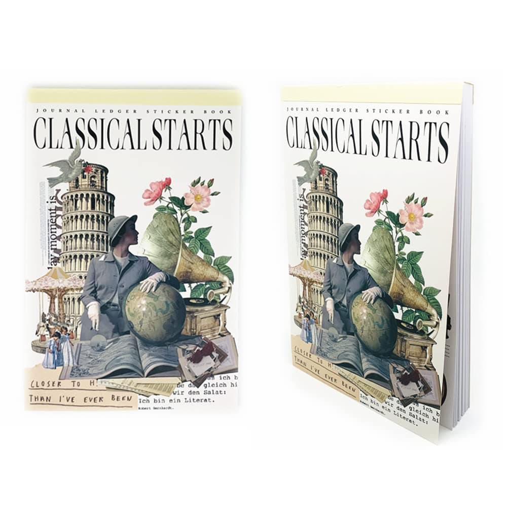 50sheets Sticker Book Washi Paper Stickers DIY Vintage Butterfly Clouds Sticky Paper for Scrapbooking Journals Diary Decoration (Retro)