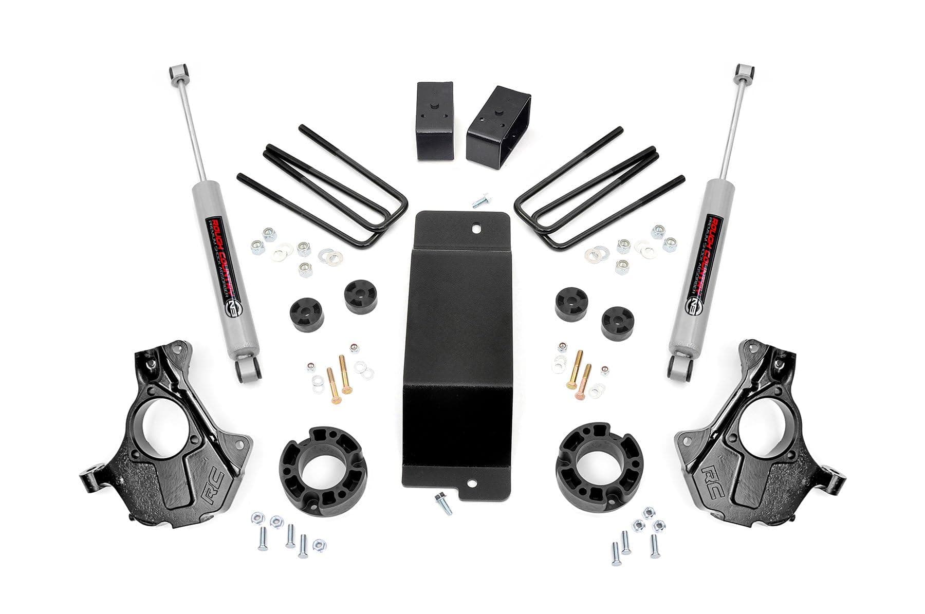 3.5" Suspension Lift Kit with Strut Spacers/N3 Shocks for Chevy Silverado & GMC Sierra 1500 (2014-2018 w/Stock Cast Alu or Stamped Steel Control Arms)