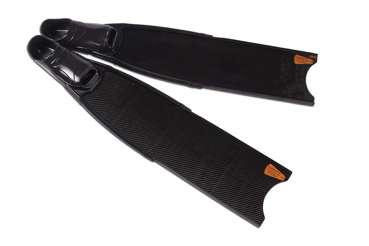 Pure Carbon Fibre Freediving Long Fins with Comfortable Foot Pocket