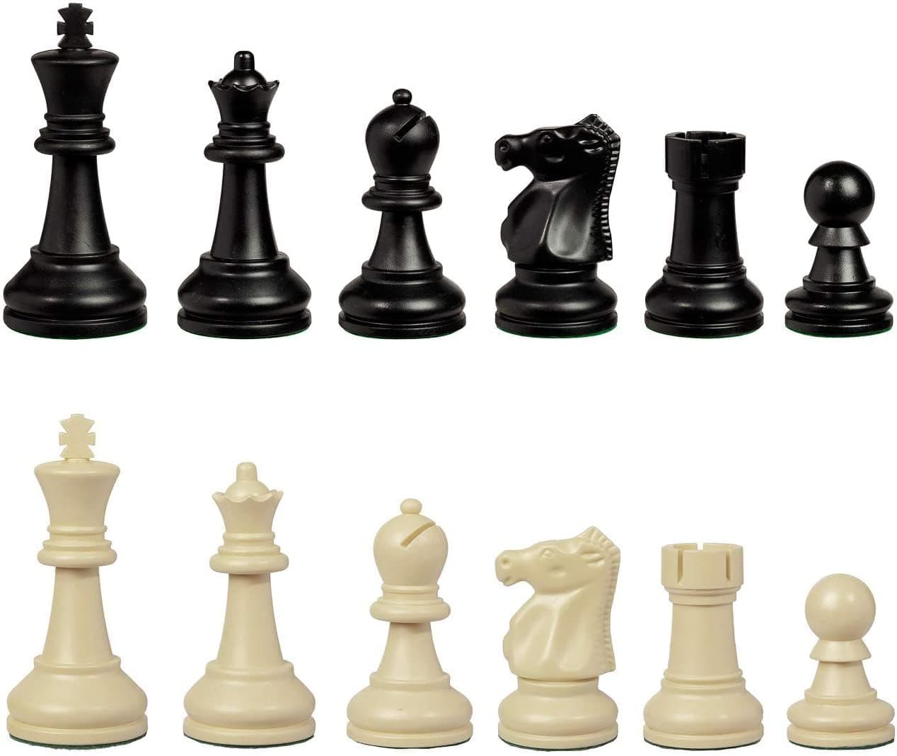 Bobby Fischer Ultimate Tournament Staunton Chess Pieces with 3.75 Inch King & Triple Weight Over 3.85 lbs