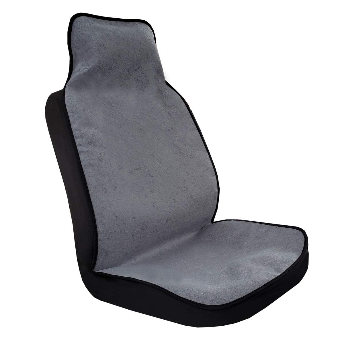 Waterproof Sweat Towel Car Seat Cover for Gym Workout, Running, Swimming, Beach Hiking, Universal Fit Seat Protector Single Piece Dark Grey