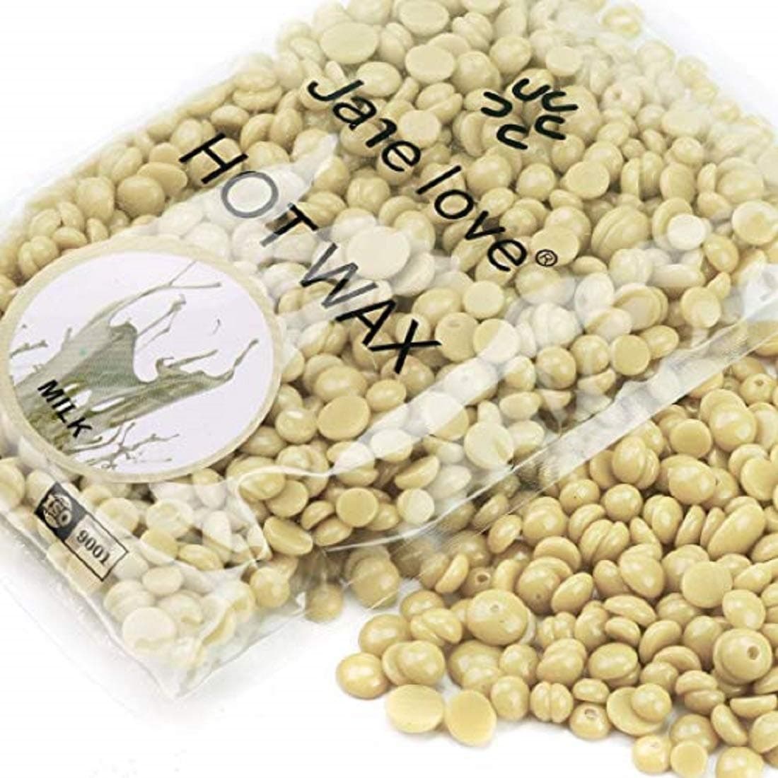 Digital Shoppy Depilatory Wax Beans Hair Removal Solid Hard Wax Beans Unisex Armpit Arm Legs Epilation Private - 50g (MILK)