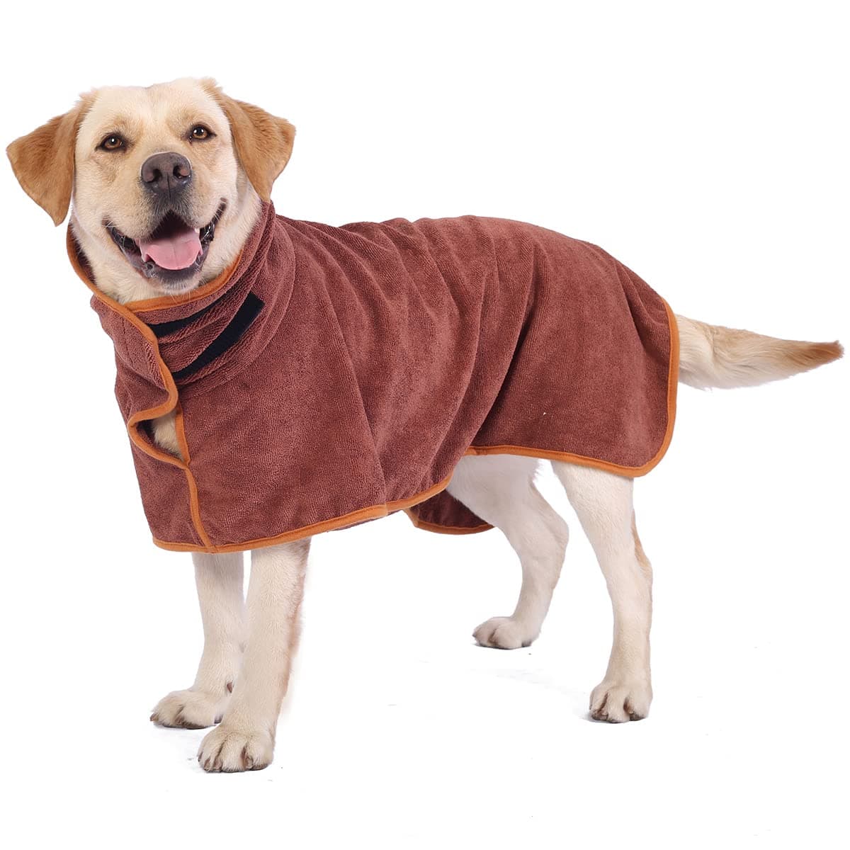 lanbow Dog Drying Bathrobe Microfiber Quick Dry Towel Super Absorbent Coat Duvely Dog Bath Robe