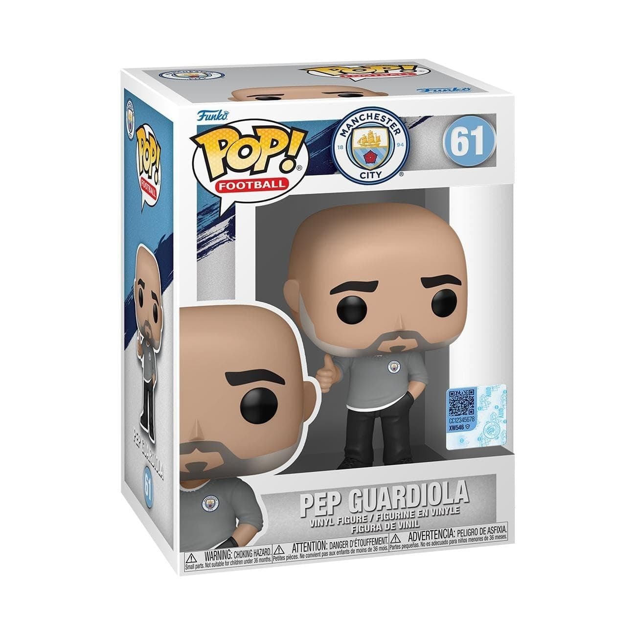 POP! Football: Mancity - Pep Guardiola - Manchester City FC - Collectable Vinyl Figure - Gift Idea - Official Merchandise - Toys for Kids & Adults - Sports Fans - Model Figure for Collectors