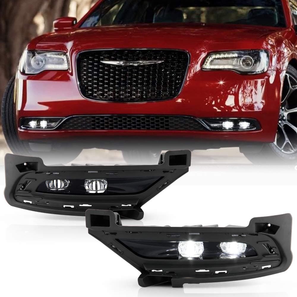 ACANII - For 2015-2022 Chrysler 300 OE Style LED Bumper Fog Lights Driving Lamps Assembly Aftermarket Driver & Passenger