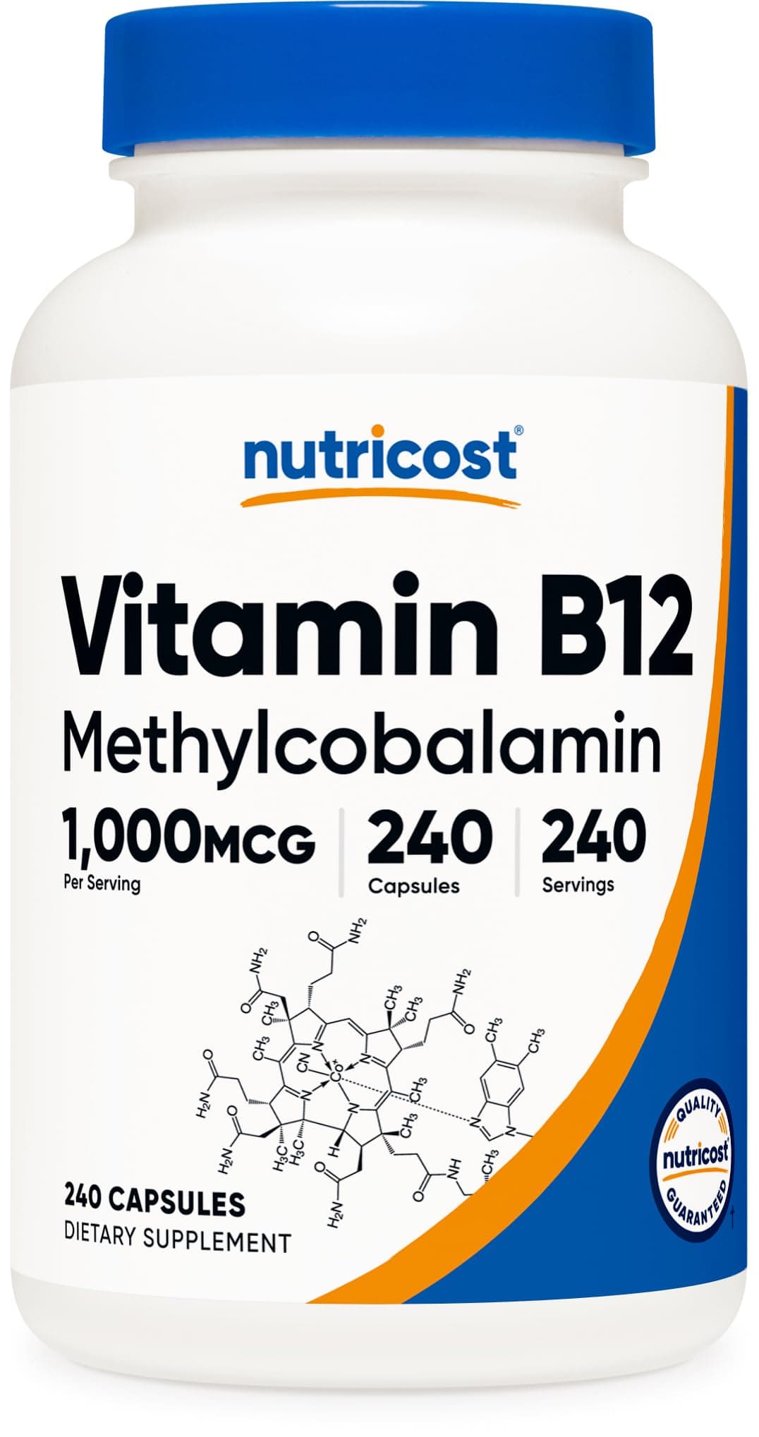Nutricost Vitamin B12 (Methylcobalamin) 1000mcg, 240 Capsules - Vegetarian, Non-GMO & Gluten Free B12 Supplement