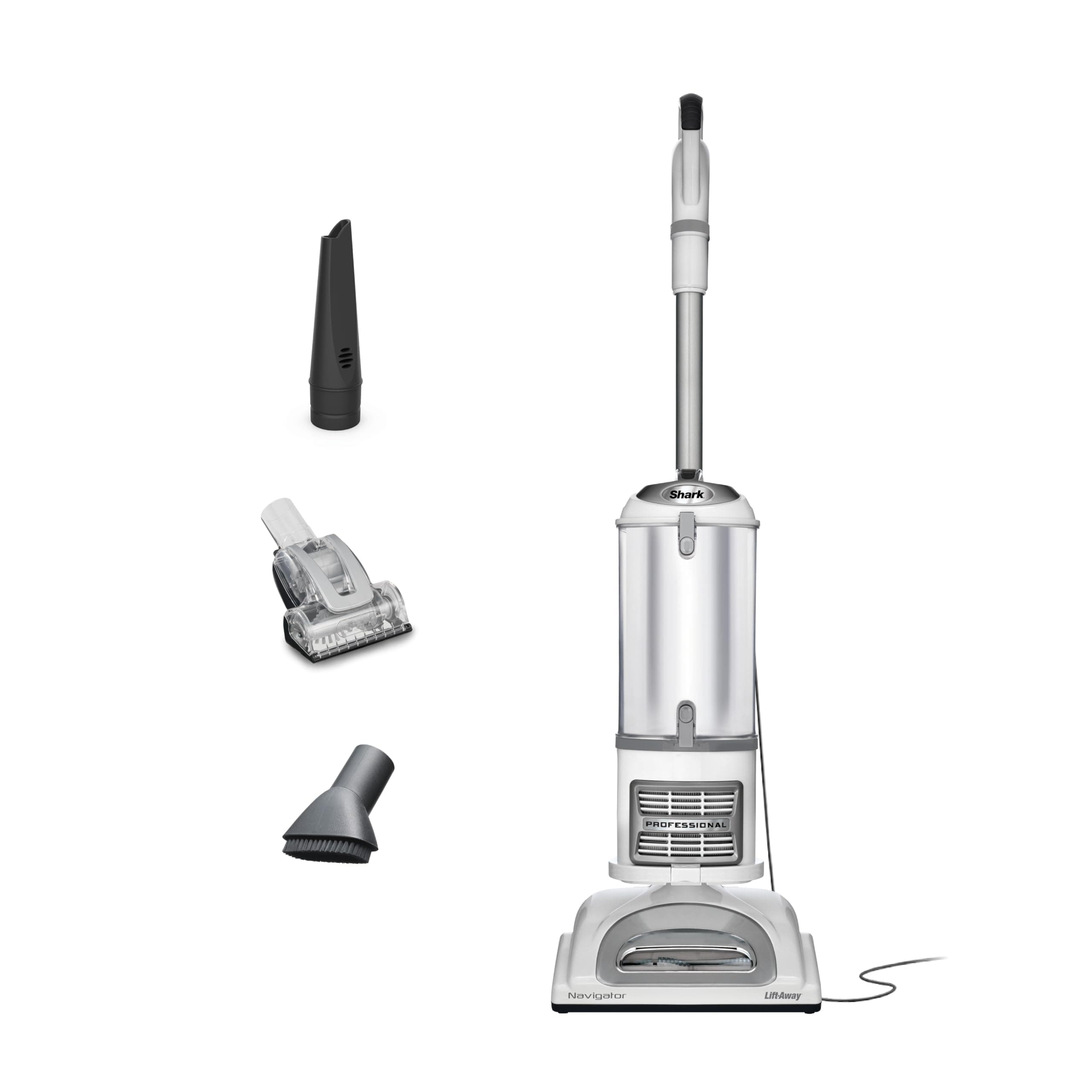 Upright Vacuum Cleaner | Navigator Lift-Away | Swivel Steering | HEPA Filter | Vacuum for Pet Hair | Crevice Tool & Dusting Brush Included | For Carpets & Hard Floors | White/Silver | NV356E