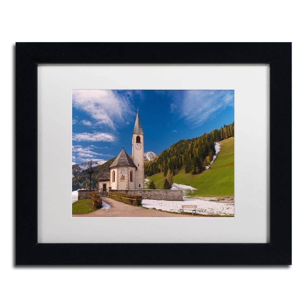 San Vito Di Braies by Michael Blanchette Photography, White Matte, Black Frame 11x14-Inch