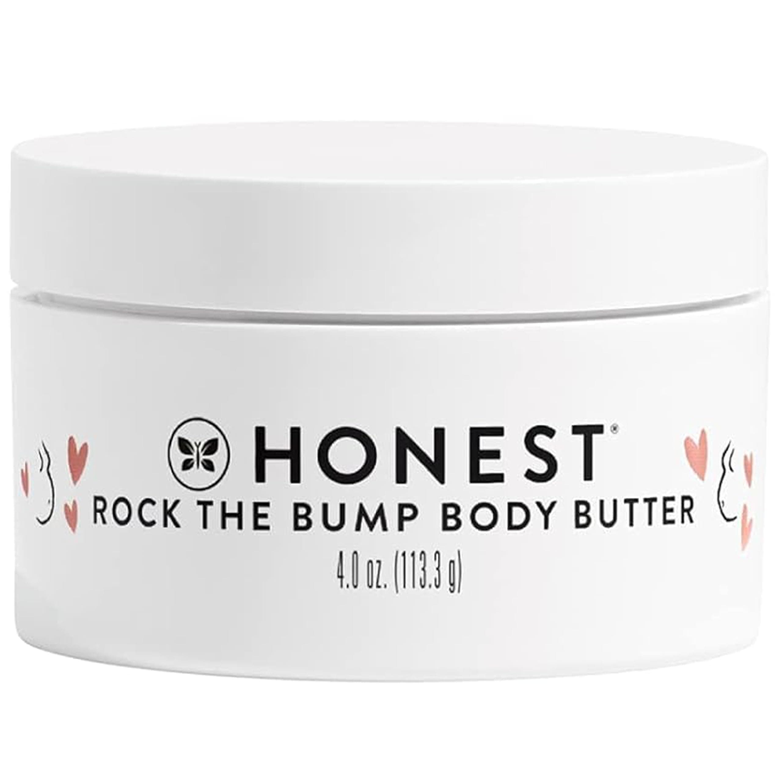 The Honest Company Mama Rock Bump Body Butter Moisturizing Stretch Mark Cream, Shea Avocado Oil, Vitamin E, Hypoallergenic and Dermatologist Tested, 4 oz