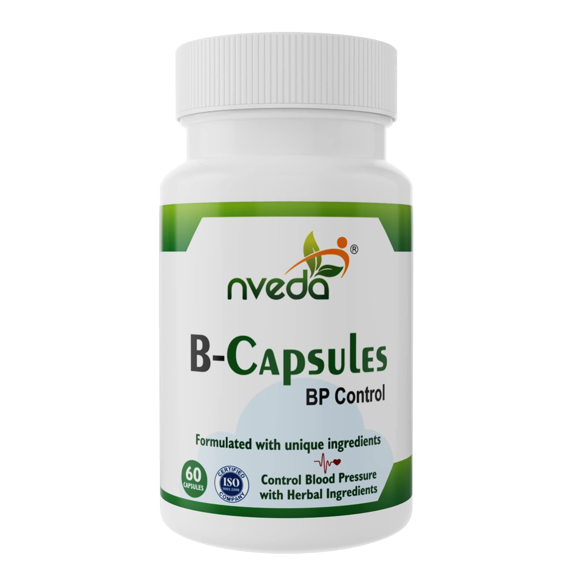 Nveda BP Support Capsules | Ayurvedic Formula for Healthy Blood Pressure Management | Heart & Circulation Support Supplement | 60 Capsules
