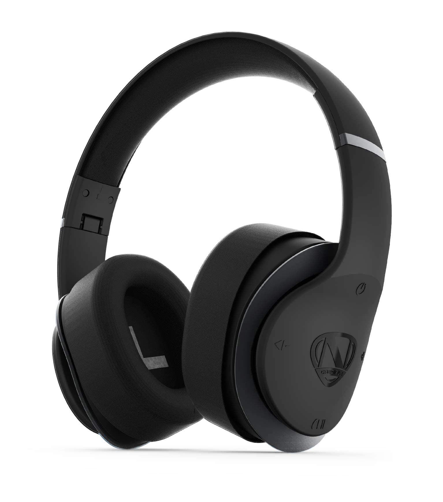 AX1 Bluetooth Wireless Headphones, Enhanced APT-X Audio, Tuned by Nick Cannon, Foldable Headset, Adjustable Padded Headband, Soft Ear Cushions, Built-in Mic, Ear Cup Controls (Gunmetal)