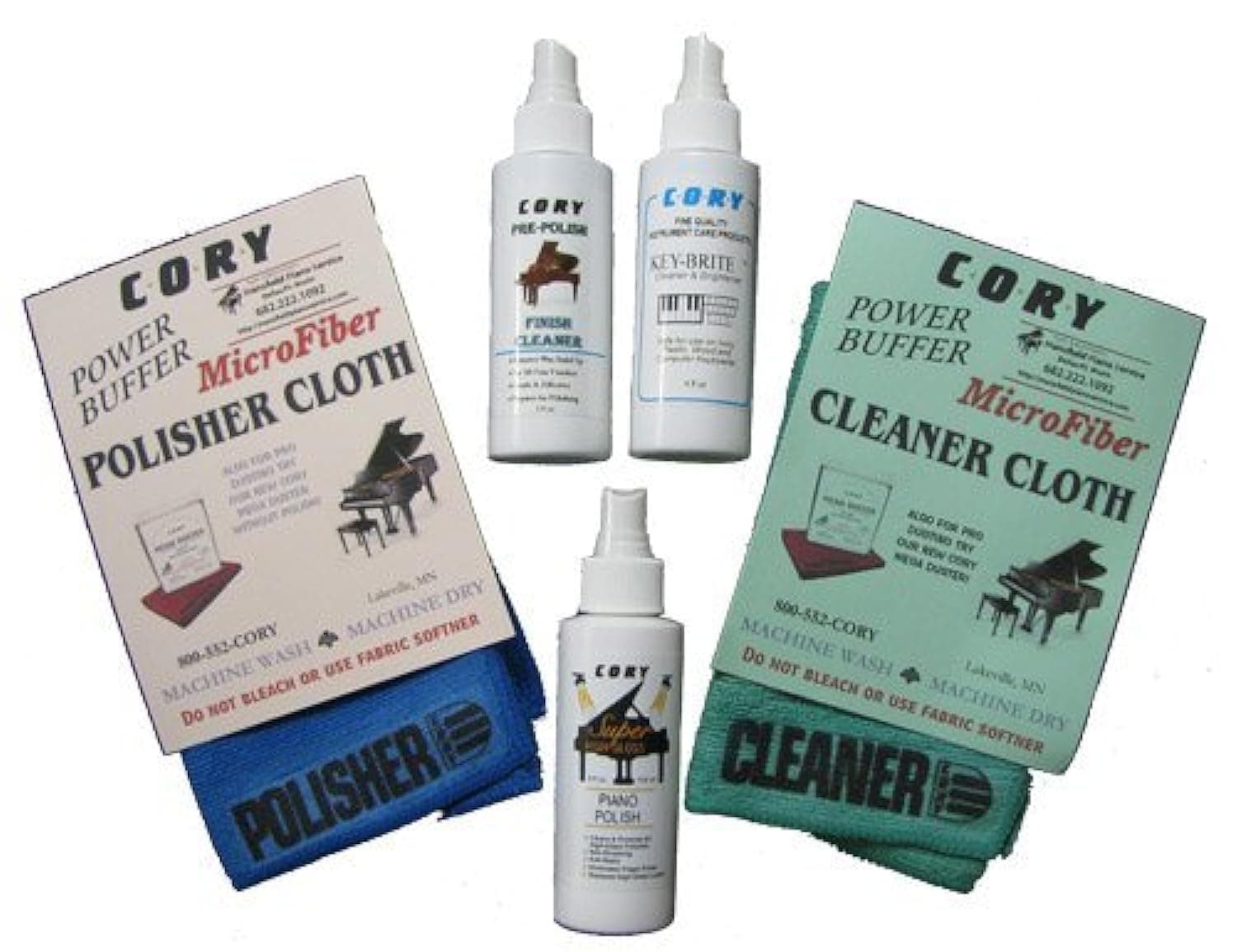 Complete Piano Finish Cleaning and Care Kit - For High Gloss Pianos