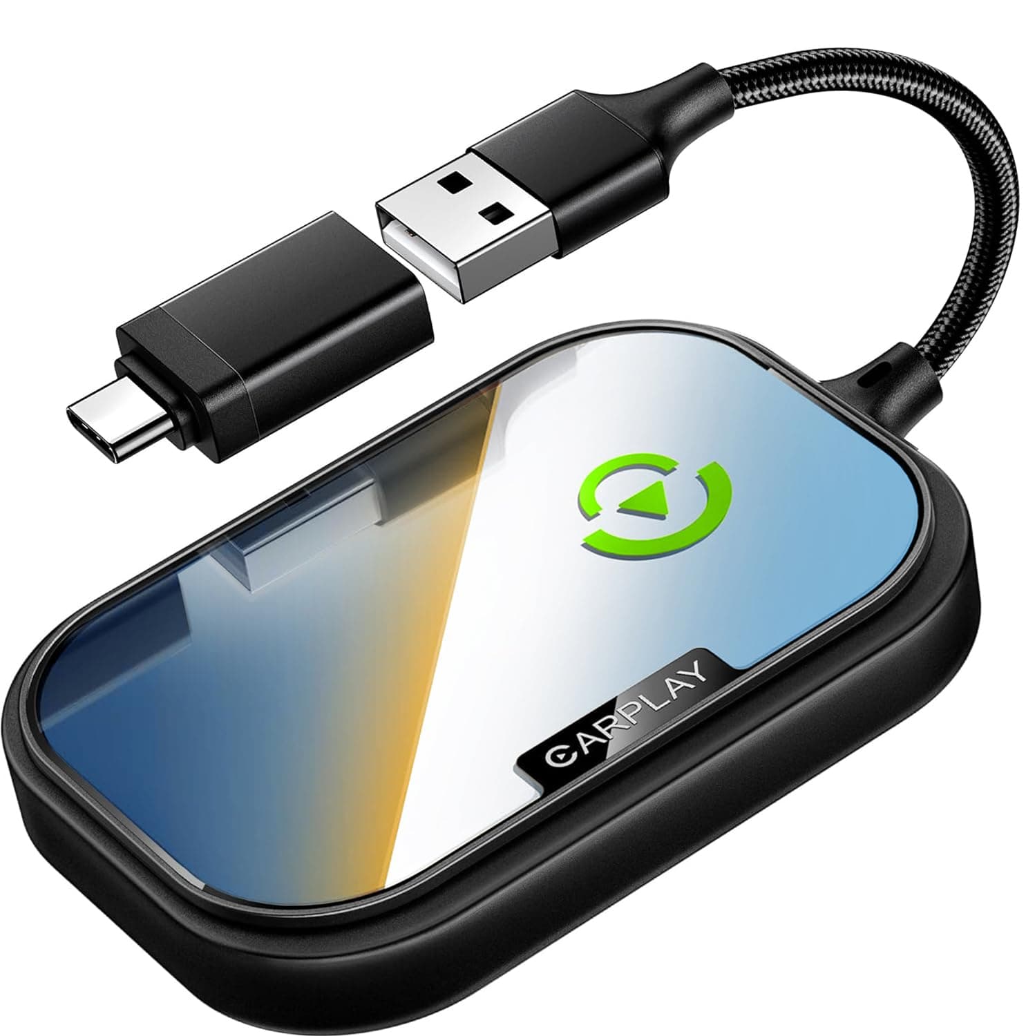 Wireless CarPlay Adapter for Apple iPhone, Converts Factory Wired CarPlay to Wireless CarPlay 2024 Upgrade Plug & Play Auto Connect for Cars from 2015 & iPhone iOS 10+ Black Not for Tesla & Andorid