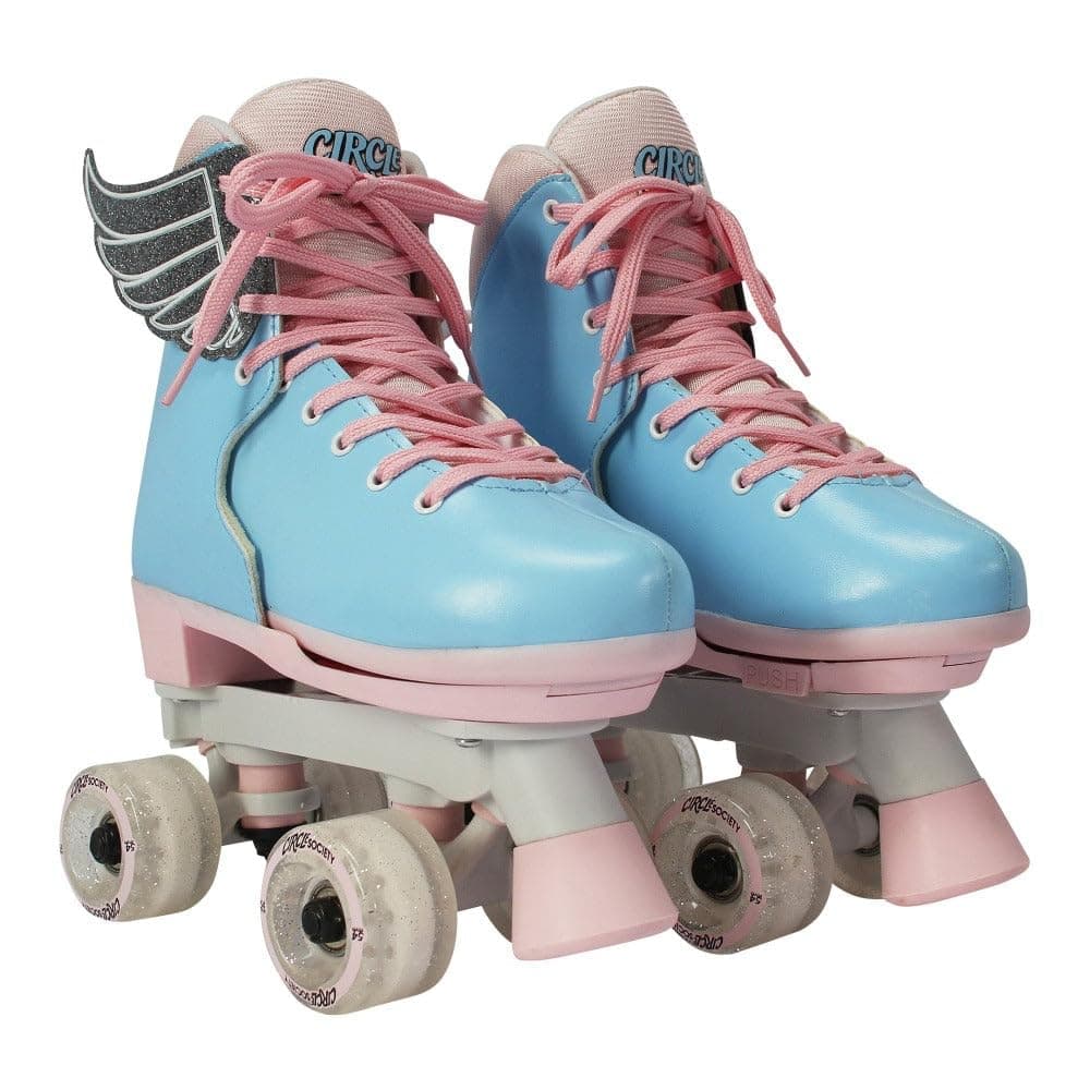 Circle Society Classic Adjustable Indoor and Outdoor Childrens Roller Skates - Classic Cotton Candy