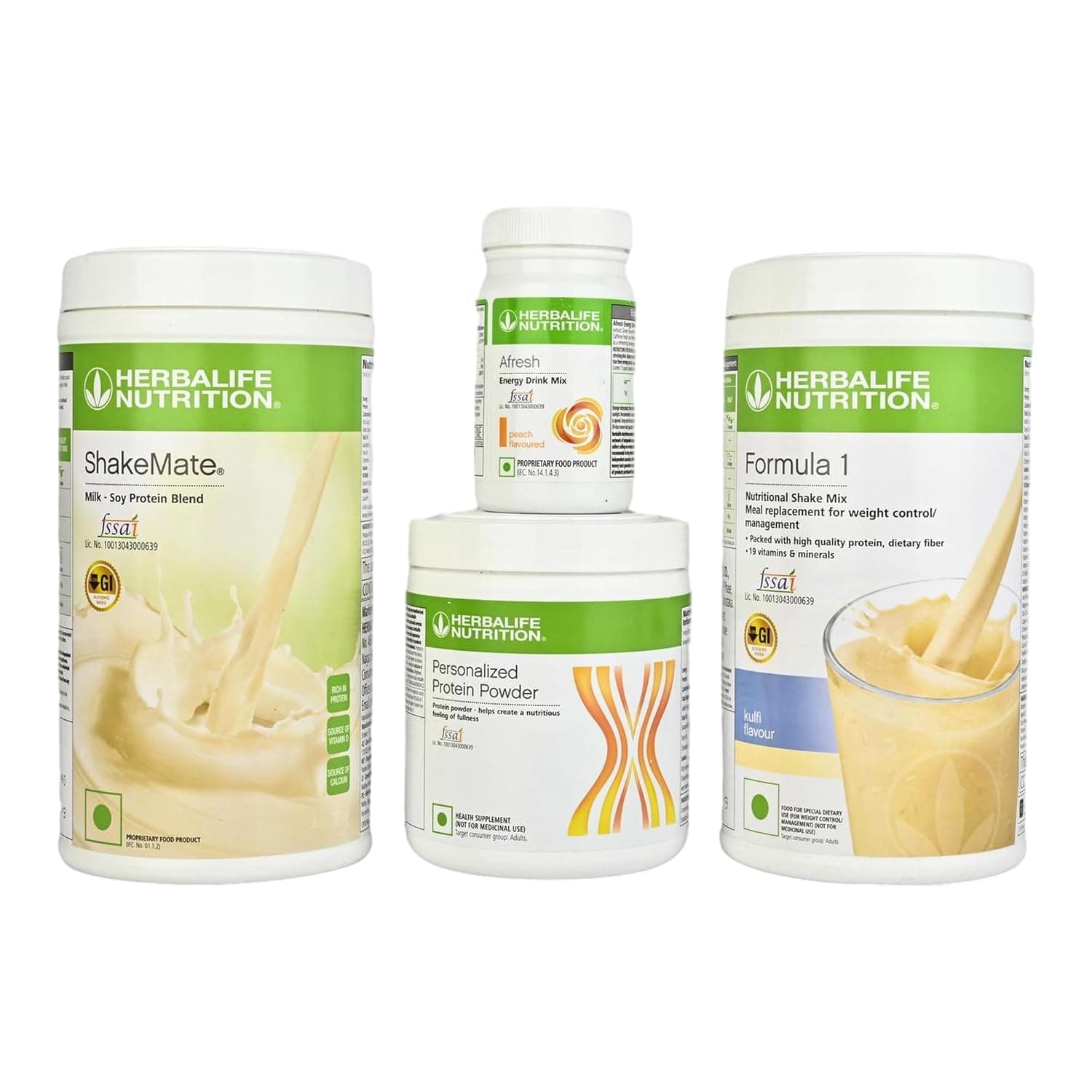 HERBALIFE WEIGHT LOSS SUPER COMBO OF FORMULA 1 NUTRITIONAL ORANGE CREAM SHAKE MIX + PPP 200 + SHAKEMATE + AFRESH LEMON Combo (4 PCS)