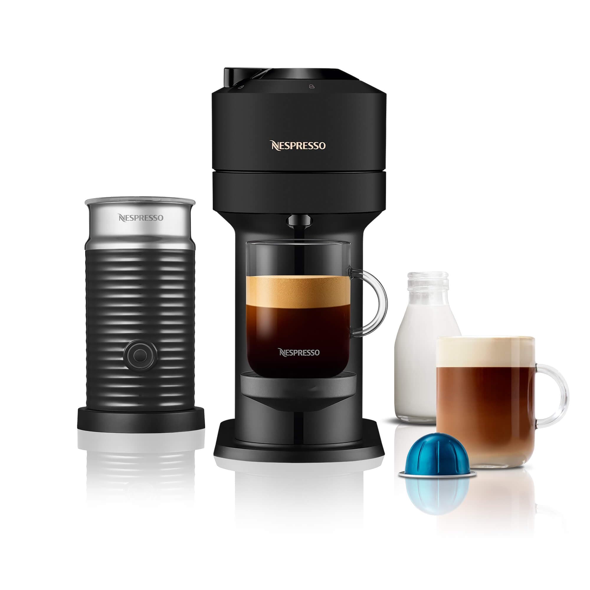 – ENV120.BMAE Vertuo Next Automatic Pod coffee machine with milk frother for Espresso, Cappuccino & Latte by Magimix in Matt Black [Amazon Exclusive]
