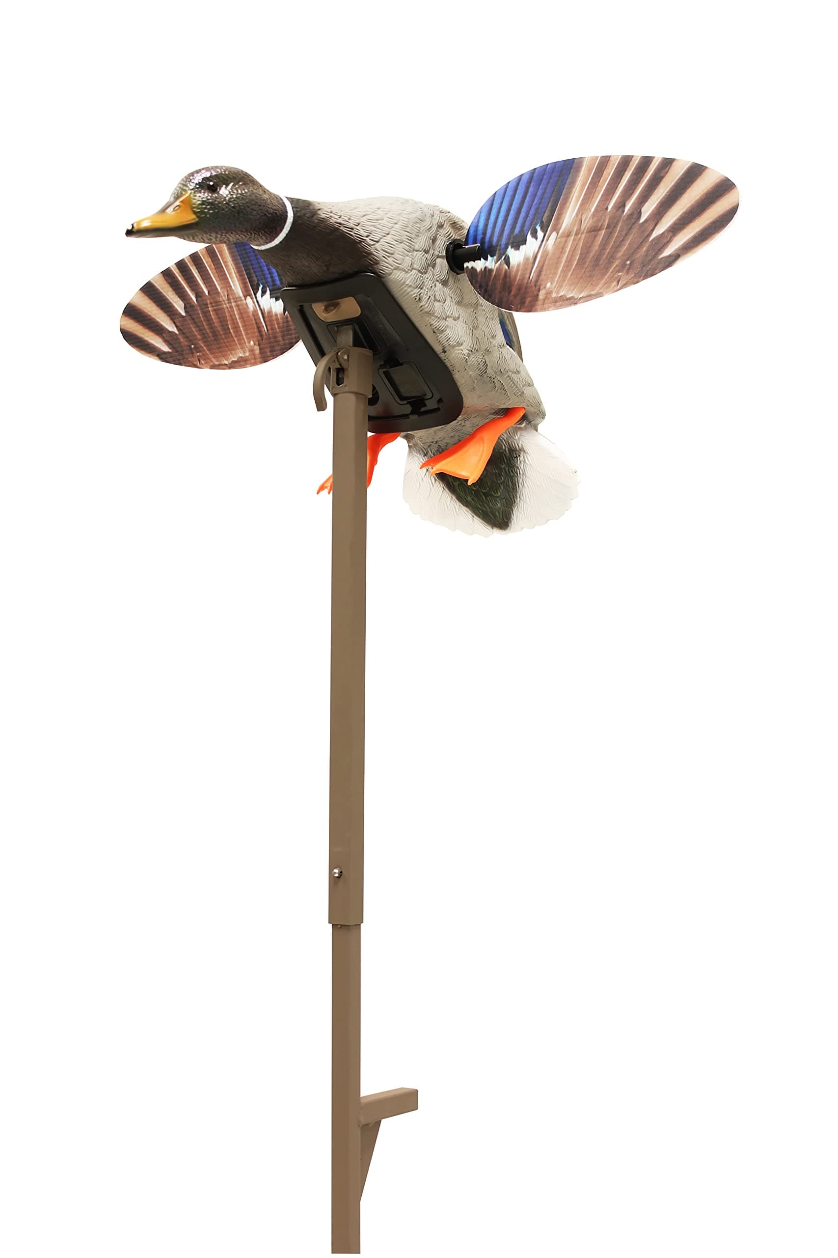 MOJO Outdoors Elite Series Mini Mallard Spinning Wing Flexible Duck Decoy for Duck Hunting with Smoother, Quieter, Faster, and More User Friendly Decoy, Includes A Solid Component Housing, Drake