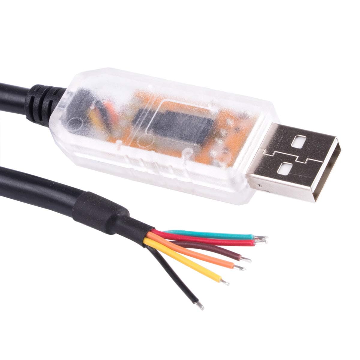 USB to RS485 Level Serial UART Converter Cable FTDI Chipset 6 Way Wire End Stripped Cable USB-RS485-WE-1800-BT