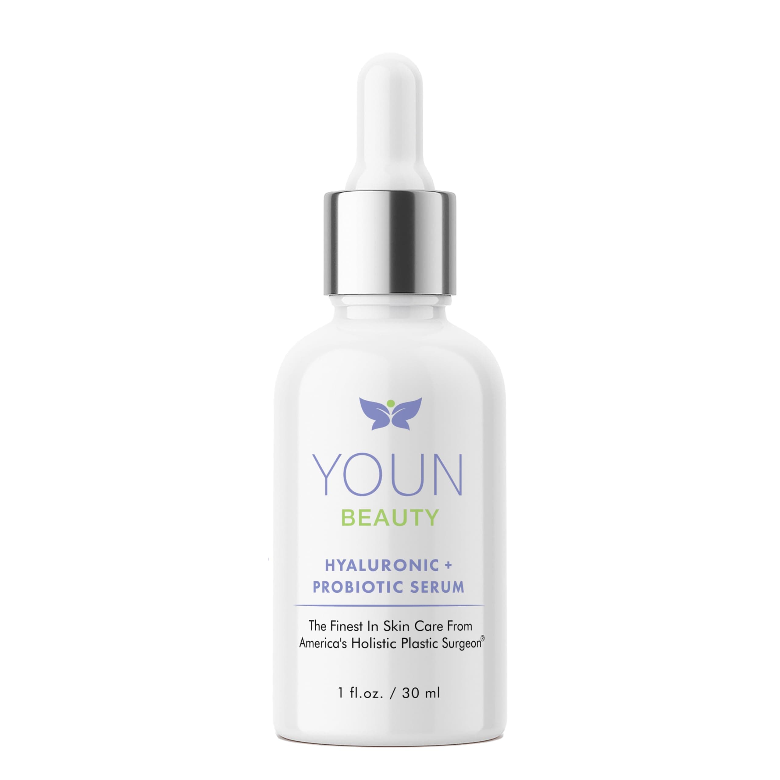 YOUN Beauty Hyaluronic + Probiotic Face Serum by Dr. Anthony Youn, 30 ML – For Intense Hydration, Radiance Boost, & Skin Renewal – Contains Plant-Based Hyaluronic Acid, Yogurt Extract, Vitamins C & E