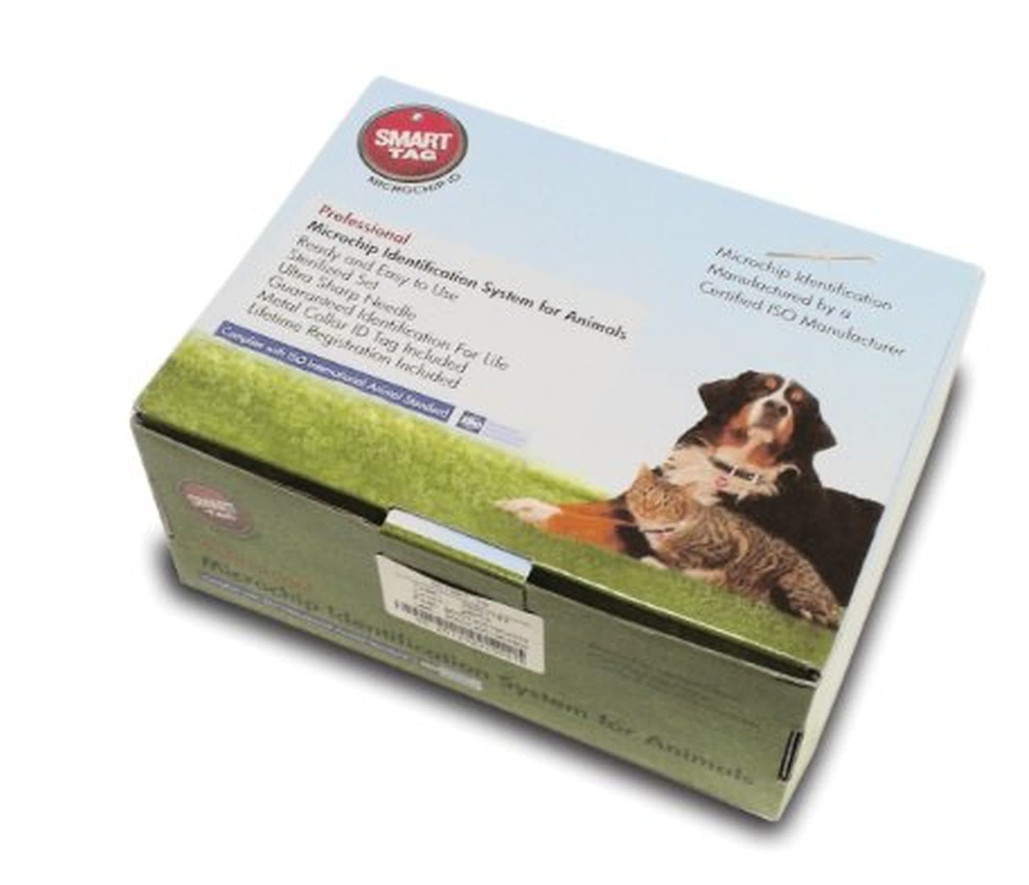ISO Microchip Box with Identification Tag for Pets, Standard