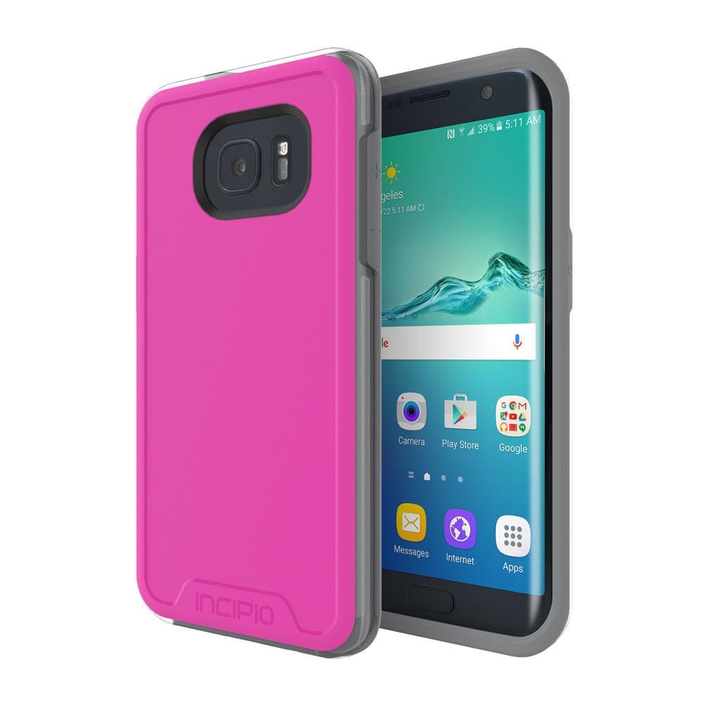 Incipio Samsung Galaxy S7 edge case, [Performance Series] Level 4, Ultra-Rugged Drop Protection Polycarbonate-Shell Scratch-Resistant Hybrid Cover - Pink/Gray