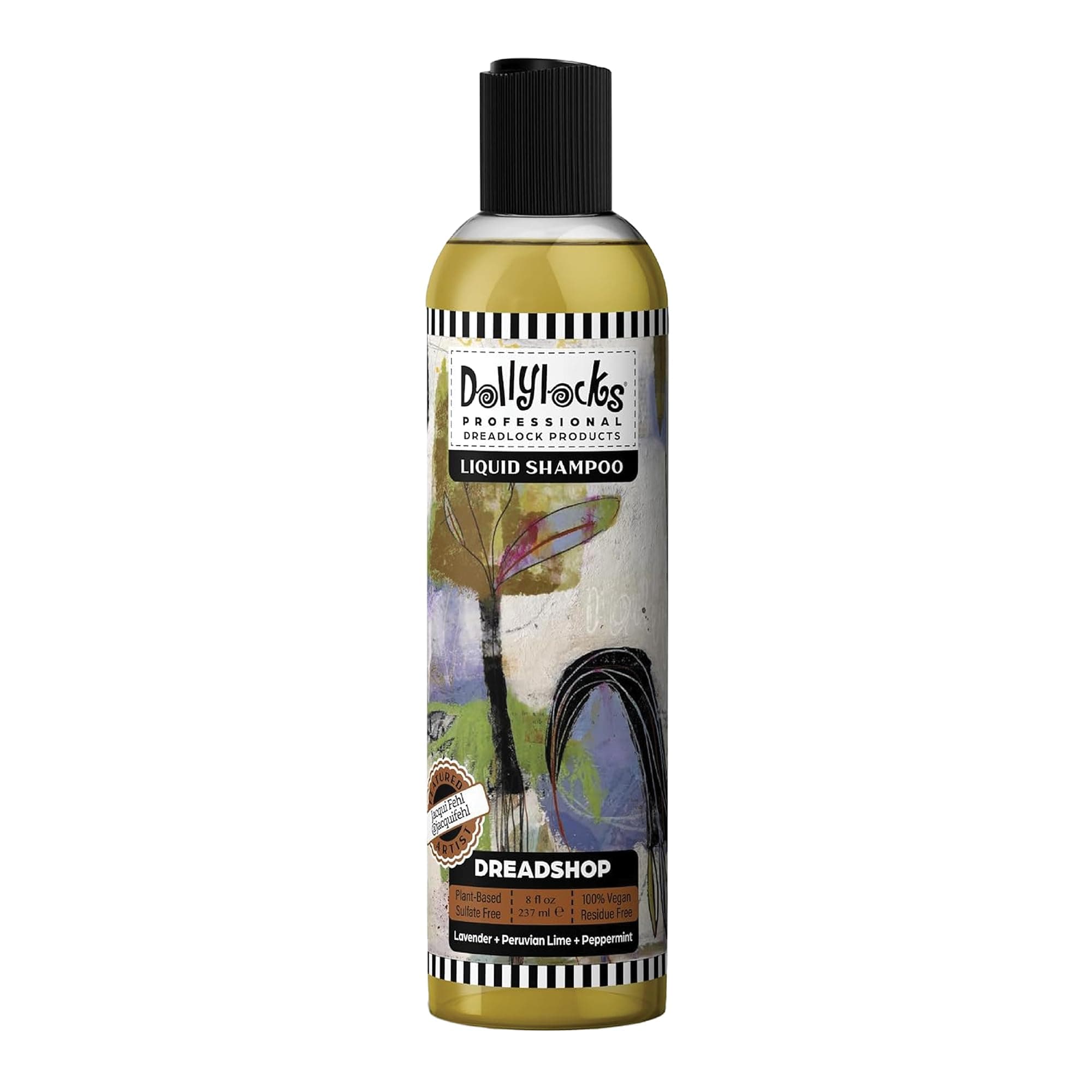 Dollylocks Clarifying Liquid Shampoo | Lavender Lime Peppermint | Paraben-free, Plant-Based, Vegan, Residue-Free Loc, Braid, Dreadlock Care | All hair types | 8oz