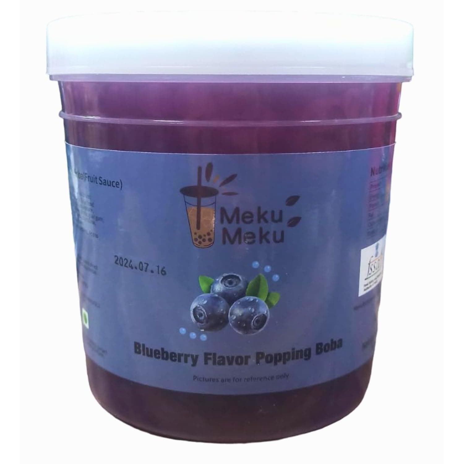 Meku Meku Popping Boba Delicious Blueberry Flavour Juice 1.3 kg (Imported)