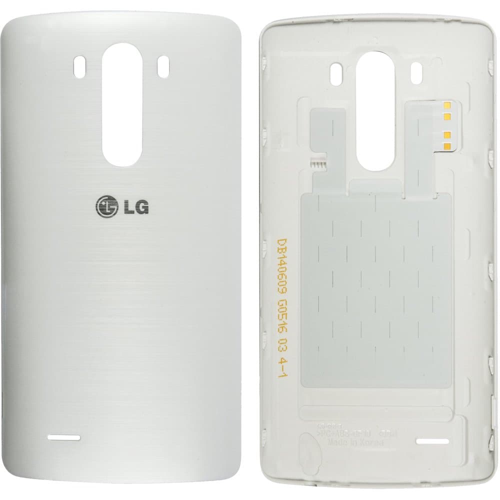 Original LG Battery Cover white/Battery Back Cover for the LG G3 D855 with NFC (White) – ACQ87482401