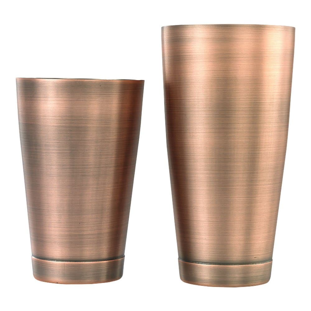 Cocktail Tin, Set (18 oz and 28 oz), Antique Copper