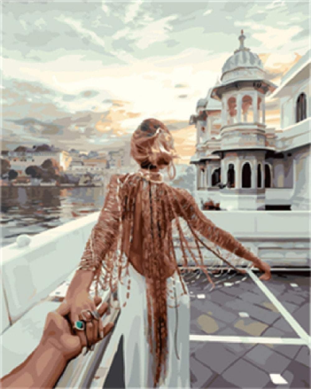 Personalised Paint by Numbers Photo Custom DIY Oil Painting by Number Family Children Pets Photo 40X50Cm Frameless