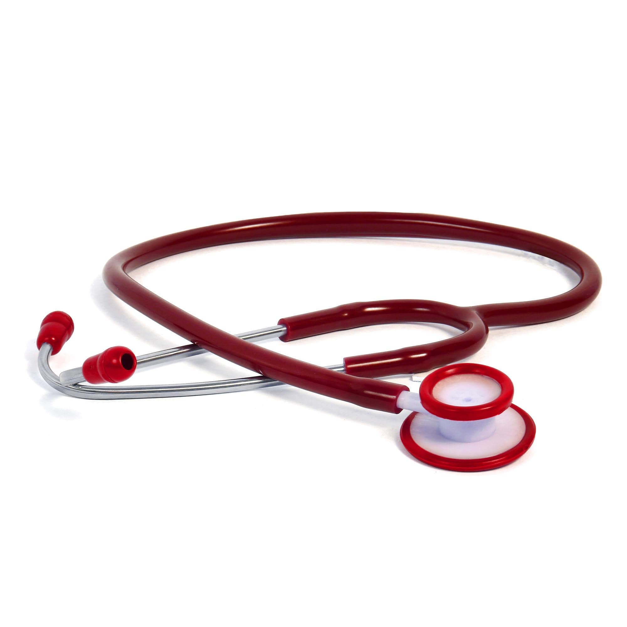 RCSP Stethoscope for Medical Use, Standard Whitetone I Medical students and nurses staff I Acoustic Plastic Chest Piece I Clear Sound Lightweight Stethoscope (RED)