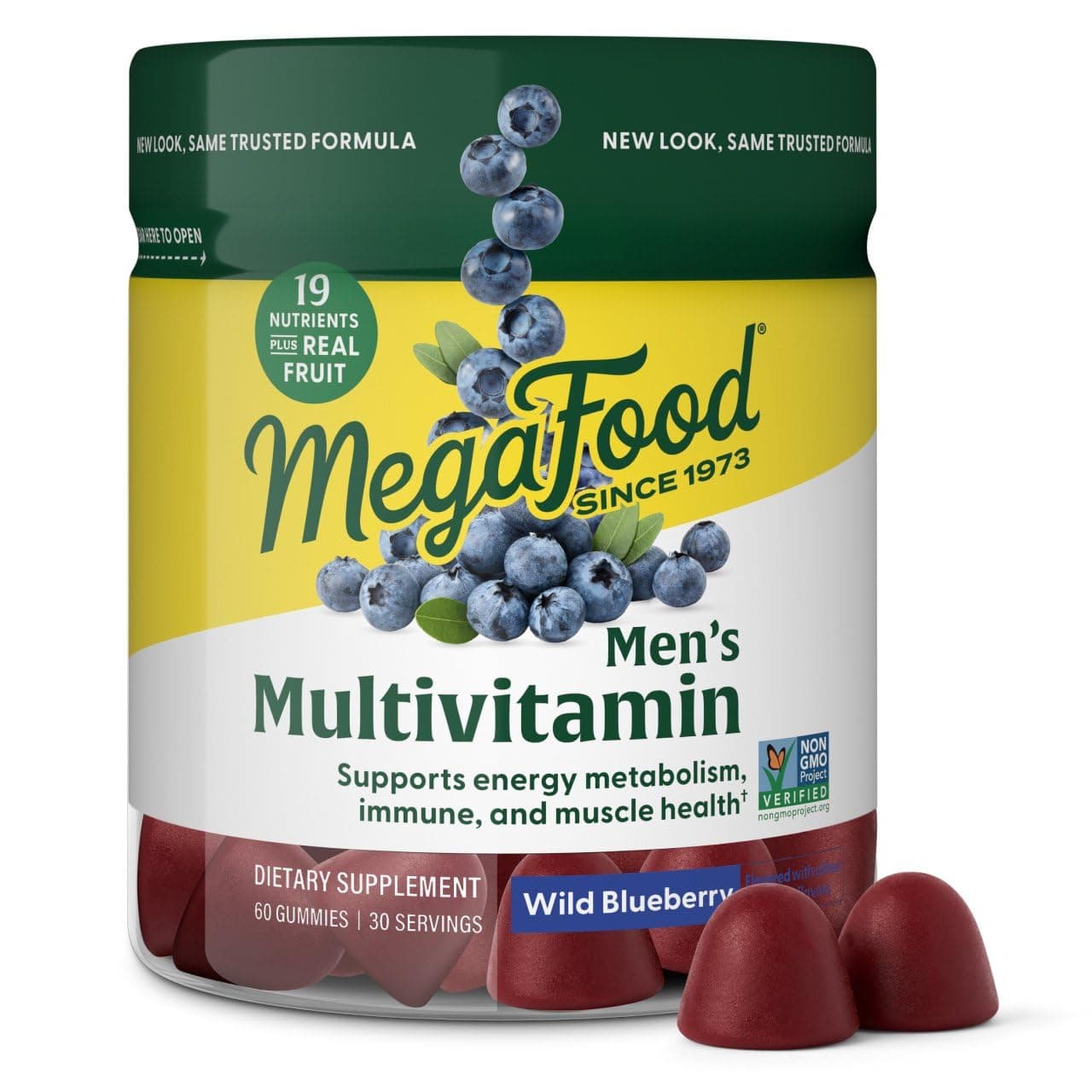 Multivitamin Mens Wild Blueberry Gummy, 60 Count