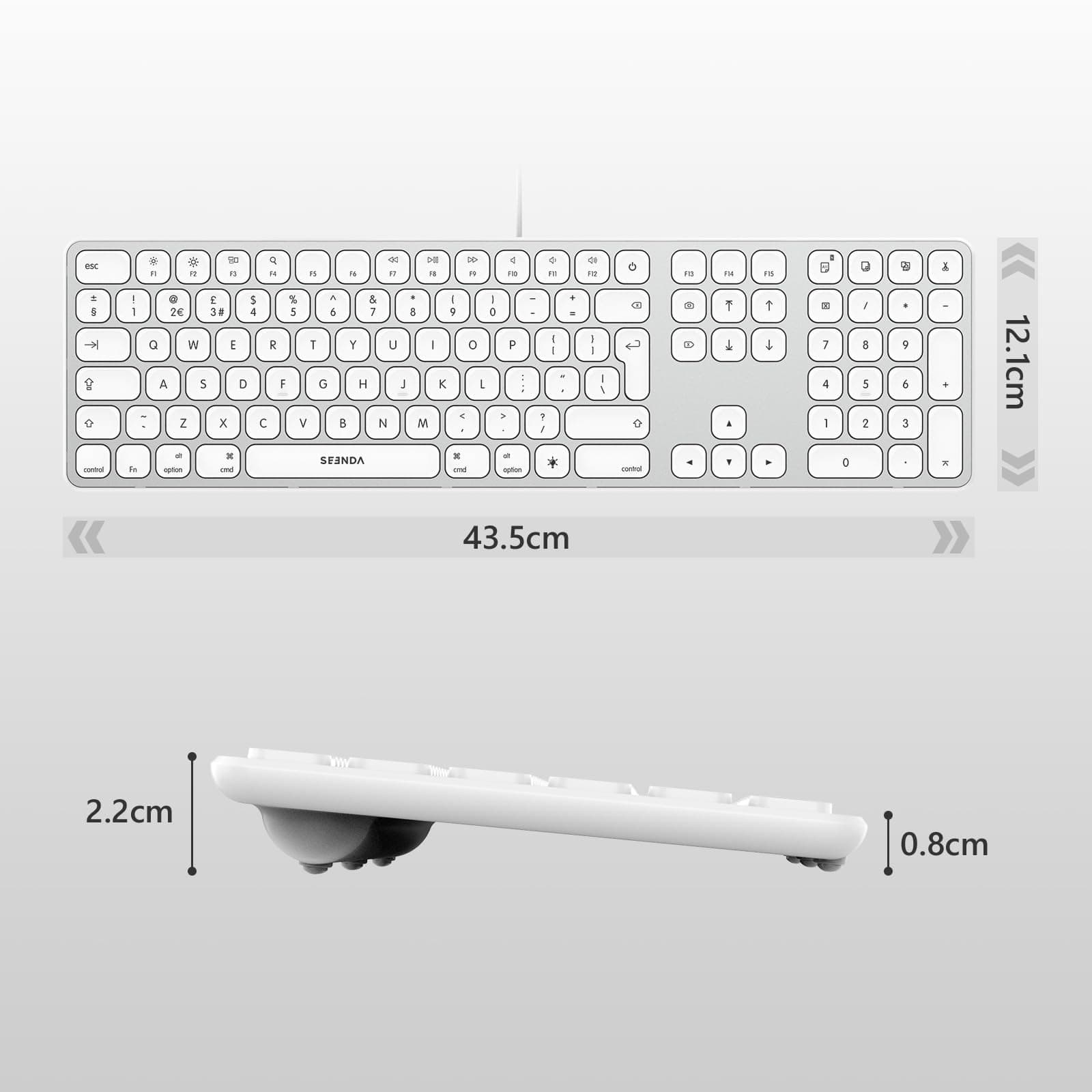 Backlit Wired Keyboard for Mac