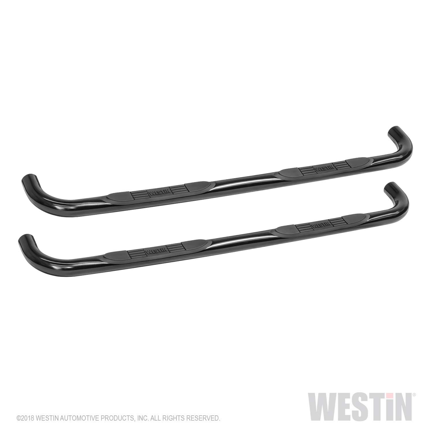 Westin23-1315 E-Series 3 Round Nerf Bars fits 1999-2016 F250 F350 F450 F550HD Super Cab Black Pair