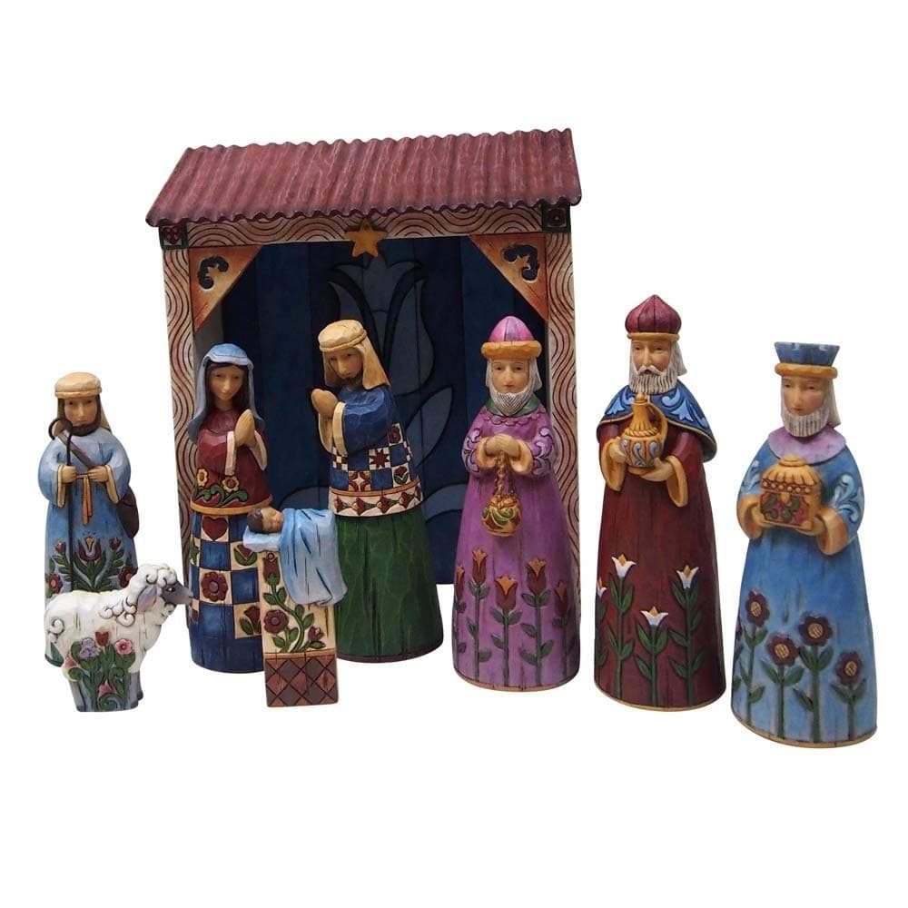 Heartwood Creek Nativity Set 9 Piece Set
