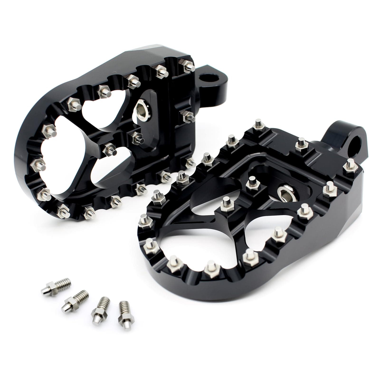 Clubstyle CNC Wide Fat Footpegs Foot Pegs 360°Rotating MX Custom Chopper Bobber Style Footrests For Harley Dyna Sportster Fatboy Iron 883