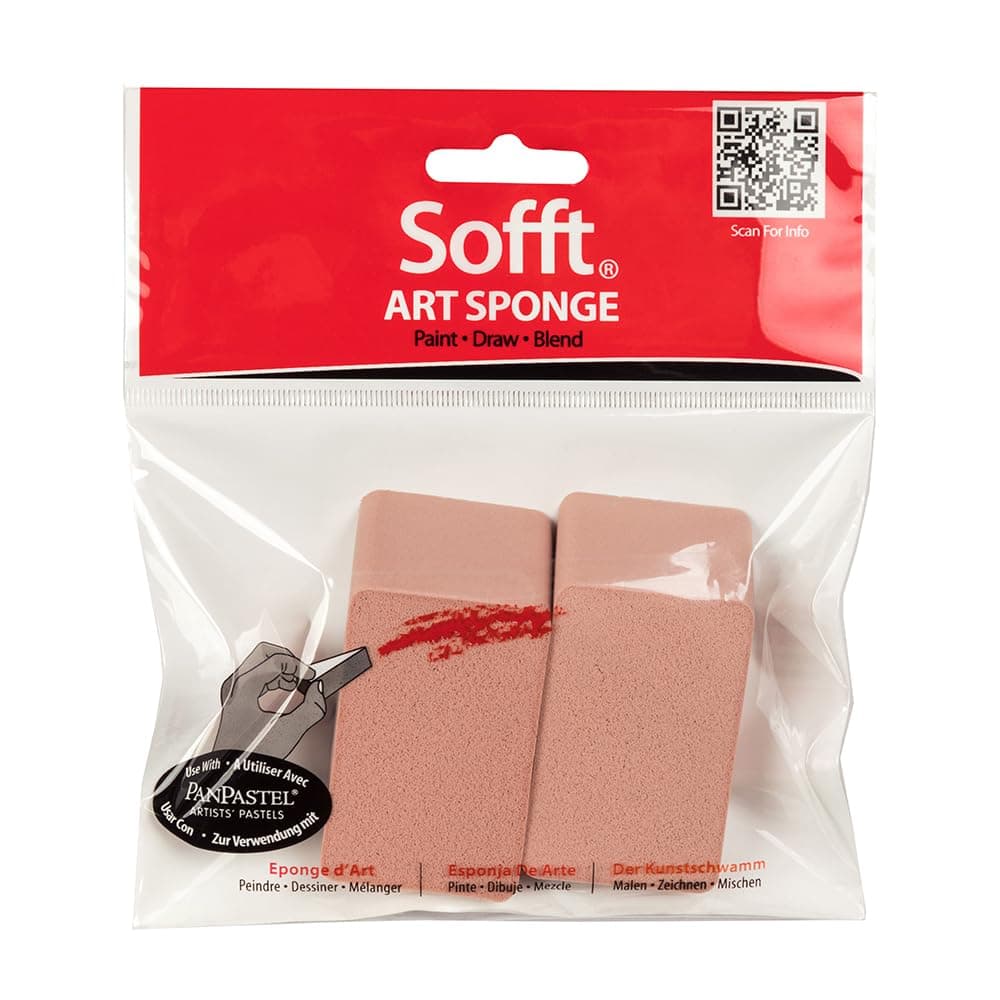 PanPastel Sofft Tool 61031 Flat Angle Slice Sponge Pack of 2 Artist Painting Pastels